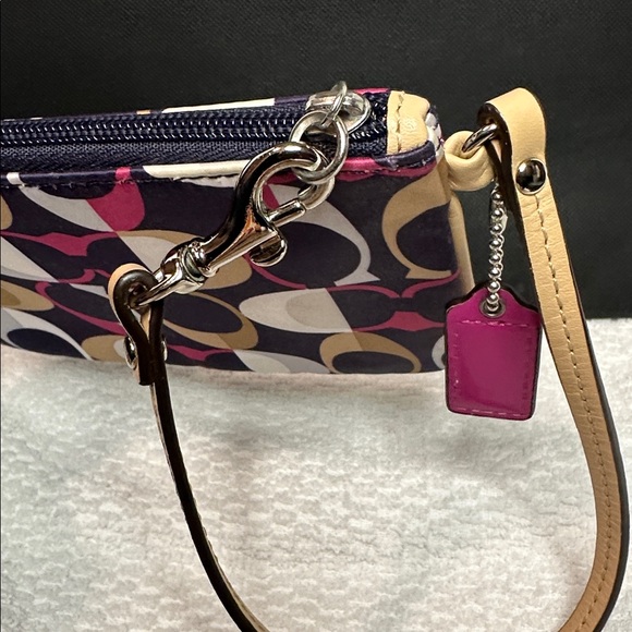 Coach Purple and Pink Patterned Wristlet - Picture 3 of 6
